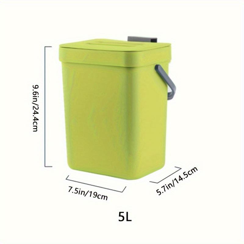 3L/5L Quiet-Close Trash Can - Space-Saving Kitchen & Office Bin, Odor-Proof Lid, No-Slam Design