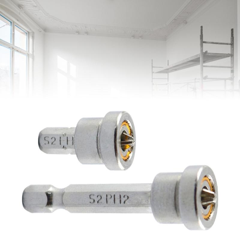 Plasterboard Positioning Screwdriver Bits With Magnetic Rings Screws Locating Batch Head For Woodworking 25mm/50mm