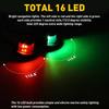 2Pcs Marine Boat Yacht 12V Pontoon Stainless Steel LED Bow Navigation Lights New