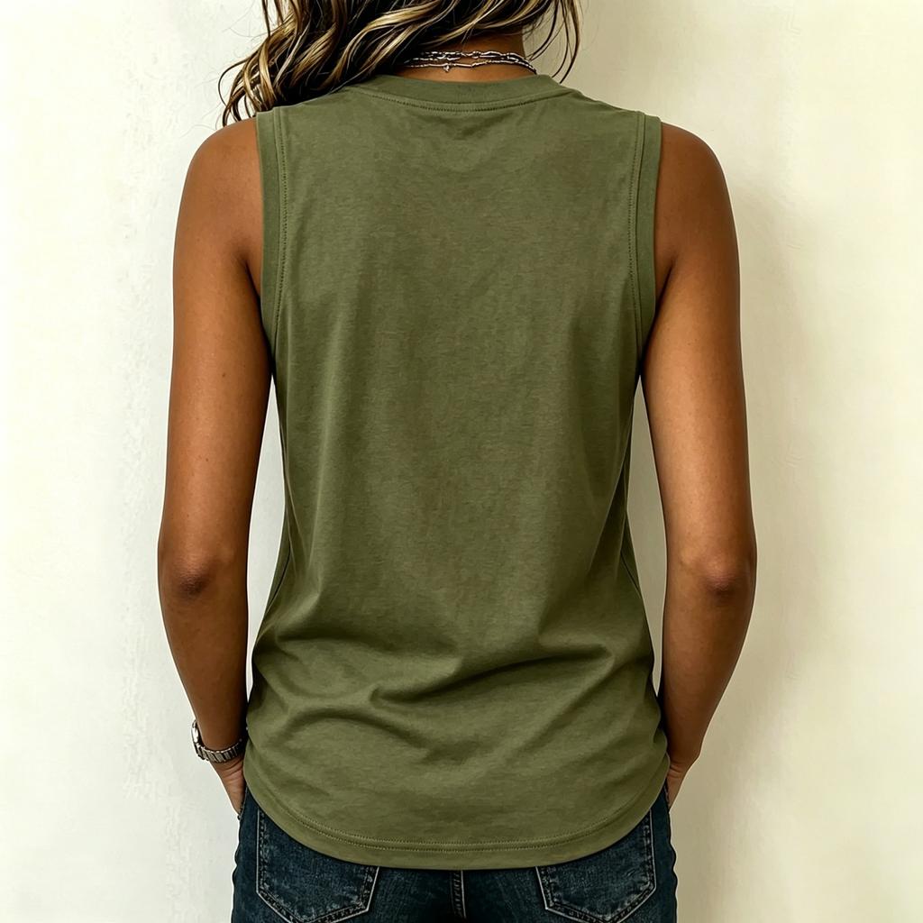 Women's Sleeveless V Neck Tank Top Casual Summer Shirt Lightweight Soft Fabric Comfortable Fit Relaxed Style