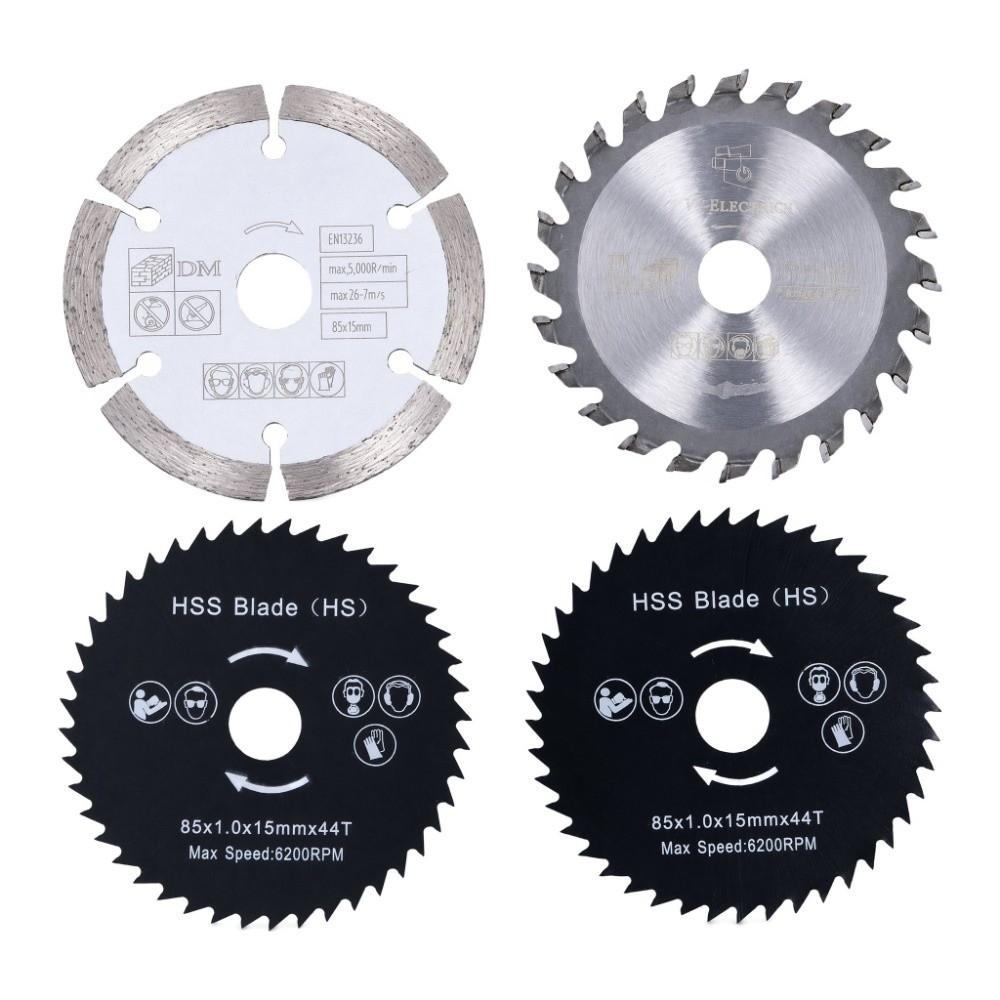 4pcs 3-3/8 Inch Diameter Mini Circular Saw Blade Circular Saw Blade Set  For Wood Plastic