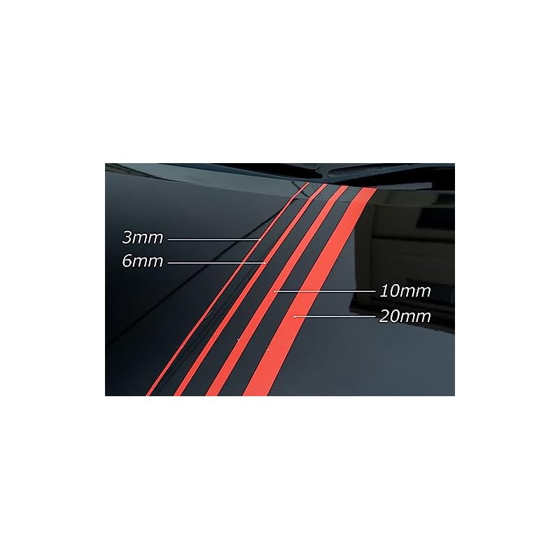 Mukojima Automotive Parts Manufacturing Co., Ltd. M'SPORT M'LINES Casual Tape, Red, 10mm Wide X 6m Long, MM-13