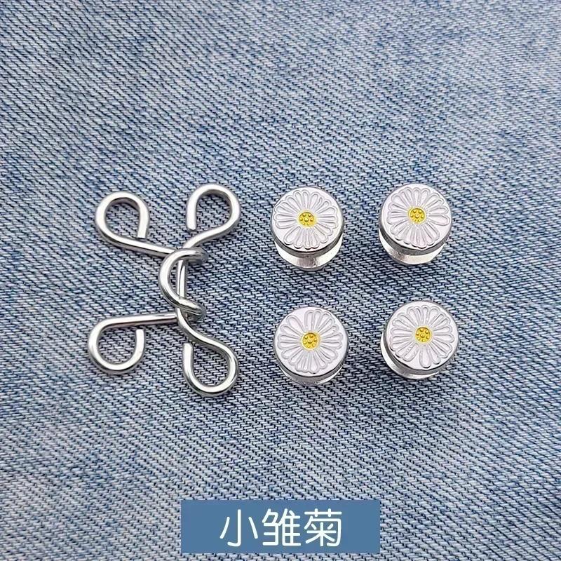 

Jeans Waist Retraction Buckles Convenient Jeans Resize Buckles Adjustable Metal Pins Jeans Skirt Trousers Accessories Large
