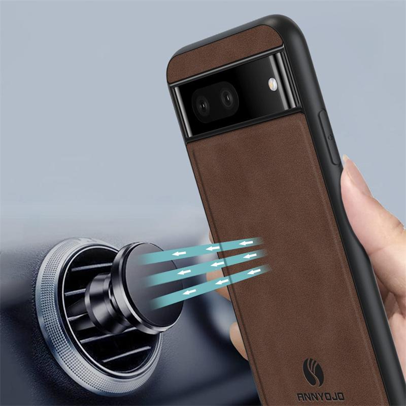 Pouzdra Pro Google Pixel 9 Pro XL Magnetické Matné Kožené Pouzdro na Telefon Pro Pixel 8 7 Pro 8A 7a 6 9 Pro Měkký Silikonový Nárazník Kryt Ochrany Objektivu Fotoaparátu