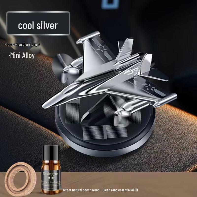 Solar-Powered Rotating Helicopter Car Air Freshener with Light Sensor
