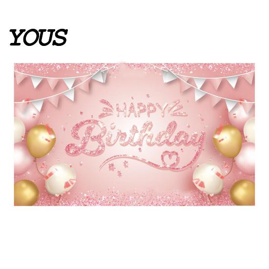Birthday Celebration Banner Happy Backdrop, Party Photo Background Cloth for Celebration, Decorative Bunting Flag Decor Kids Women, Supplies