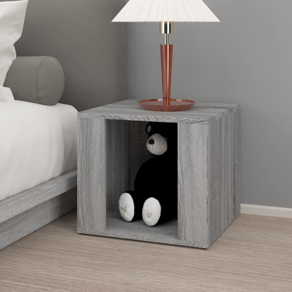 Nightstand Sonoma Grey 41x40x36 cm Engineered Wood