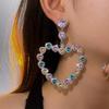 Exaggerated Hollow Heart Earrings - Dopamine Chic  Fresh  Unique  and High-end Earrings