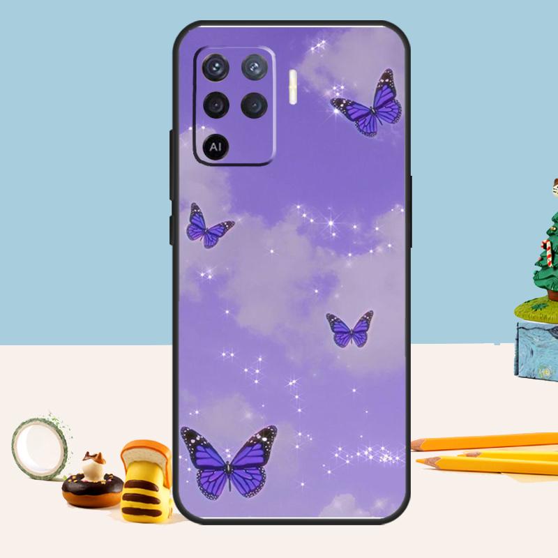 Cute Butterfly Case For Oppo A98 A78 A58 A18 A38 A74 A94 A54 A15 A17 A57 A6 A5 Pro A16 A76 A96 A40 A60 A80
