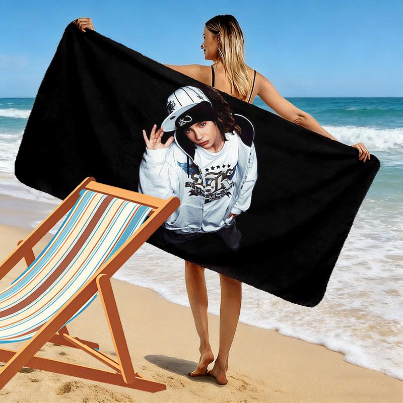 Tom Kaulitz Print Strandtuch, Großes Weiches Schnelltrocknendes Handtuch für Strand Camping Schwimmen