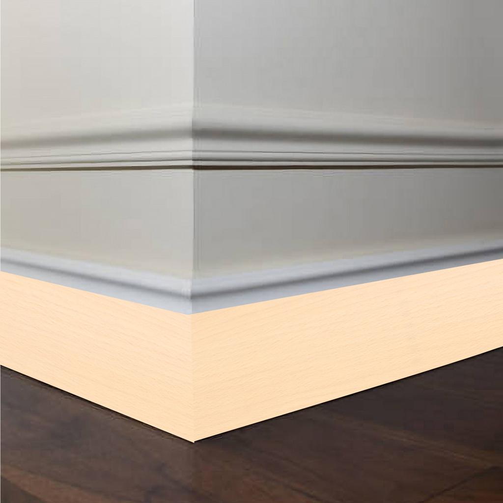 2 Rolls 5 Meters Flexible Skirting Board Trim Self-Adhesive Wall Base Molding Decorative Sticker for Indoor Outdoor Decoration