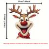 Car stickers, Christmas holiday reindeer car window stickers, side window and bumper Christmas reindeer decorative stickers 1PC