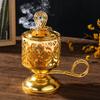 Ausgeschnittene Kohle-Räucherschalen Kreativer Eisenkunst-Kegelräucherständer Für Aromatherapie Nahöstlicher Arabischer Räucherkessel