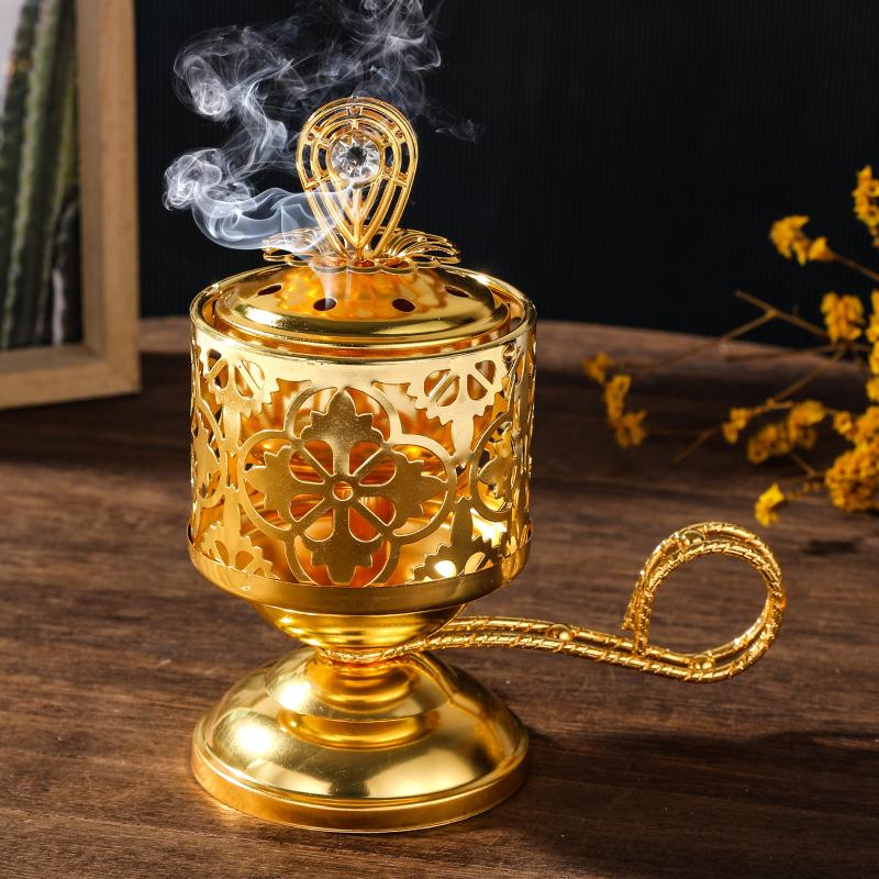 Ausgeschnittene Kohle-Räucherschalen Kreativer Eisenkunst-Kegelräucherständer Für Aromatherapie Nahöstlicher Arabischer Räucherkessel