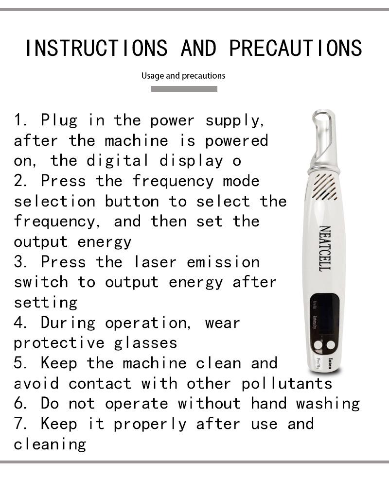 Cross-Border Red & Blue Picosecond Laser Pen for Tattoo, Mole, Freckle, and Eyebrow Removal.