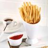 1pc 2 In 1 French Fries Cups Plastic Cups Sauces Snacks Dessert Plate Ketchup Slant Cup Two Cup Spout Kitchen Accessories