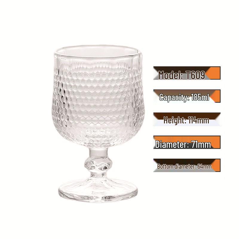 Exquisite Vintage Engraved Glass Liqueur Wine Glass - High-Stemmed, One-Shot, High-Value Mini Glass