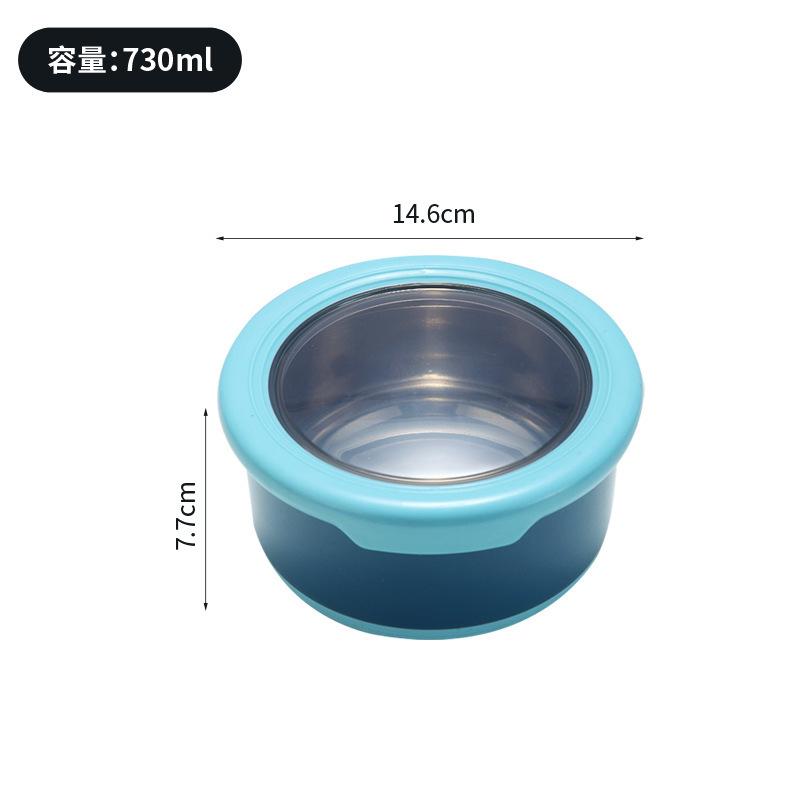 Kulatý/Obdélníkový Nerezový Uzavíratelný Obědový Box s Víkem Kuchyňská Bento Nádoba na Skladování Potravin Lednička Krabička pro Uchování Čerstvosti