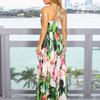 Women Summer Holiday Beach Bohemian Style Backless Strap One Piece Dress
