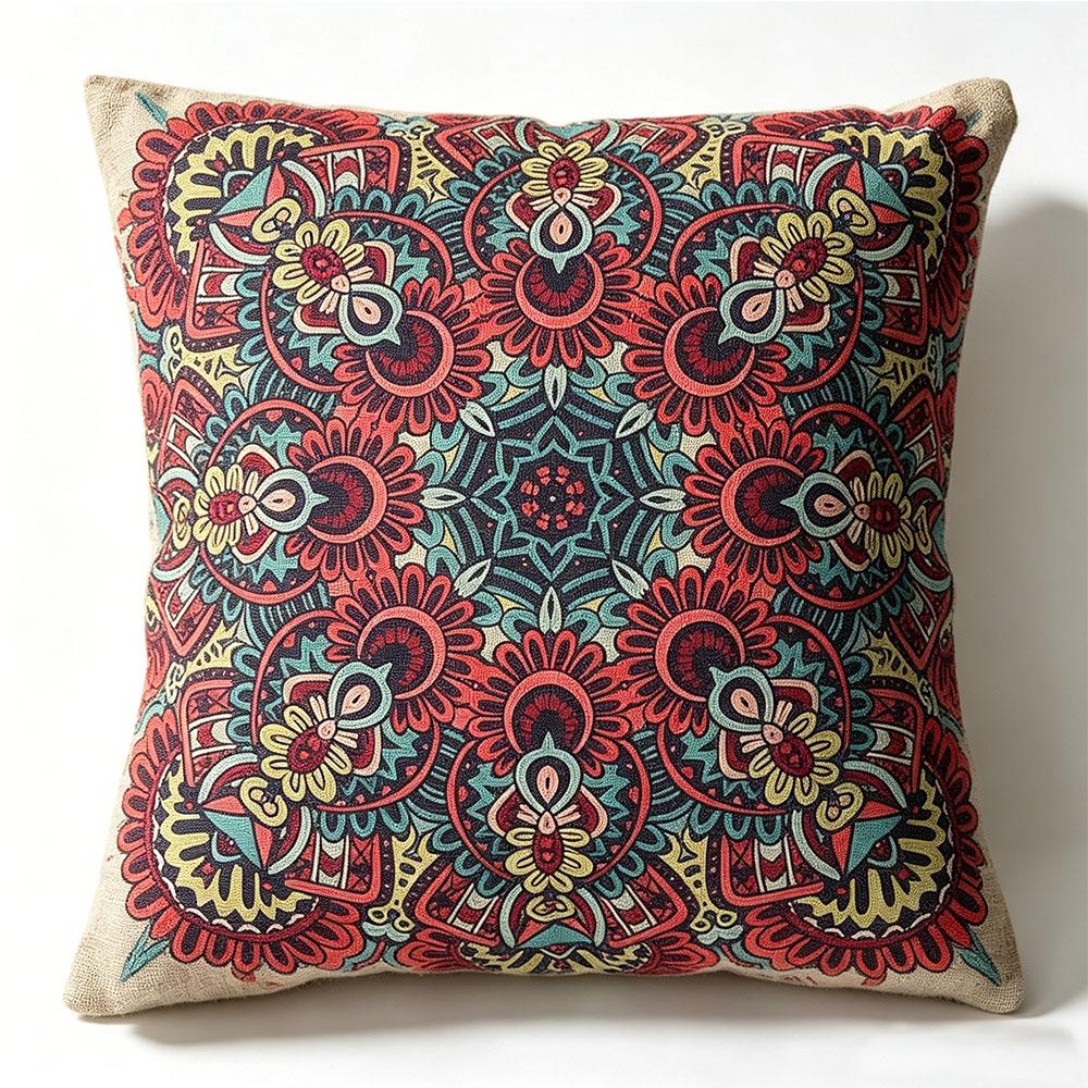 African Tribal Mandala Vintage Pattern Cushion Cover Set Exotic Bohemian Decorative Pillowcase for Sofa Bedroom Home Decor