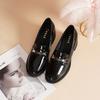 Women's Loafers Shoes with Medium Heels Ladies Pumps Leather Casual Round Toe Beau Today Elegant Dress Luxury Brand Fashion Shoe