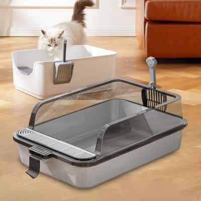 Cat Litter Pan with Elevated Walls for Small Pets