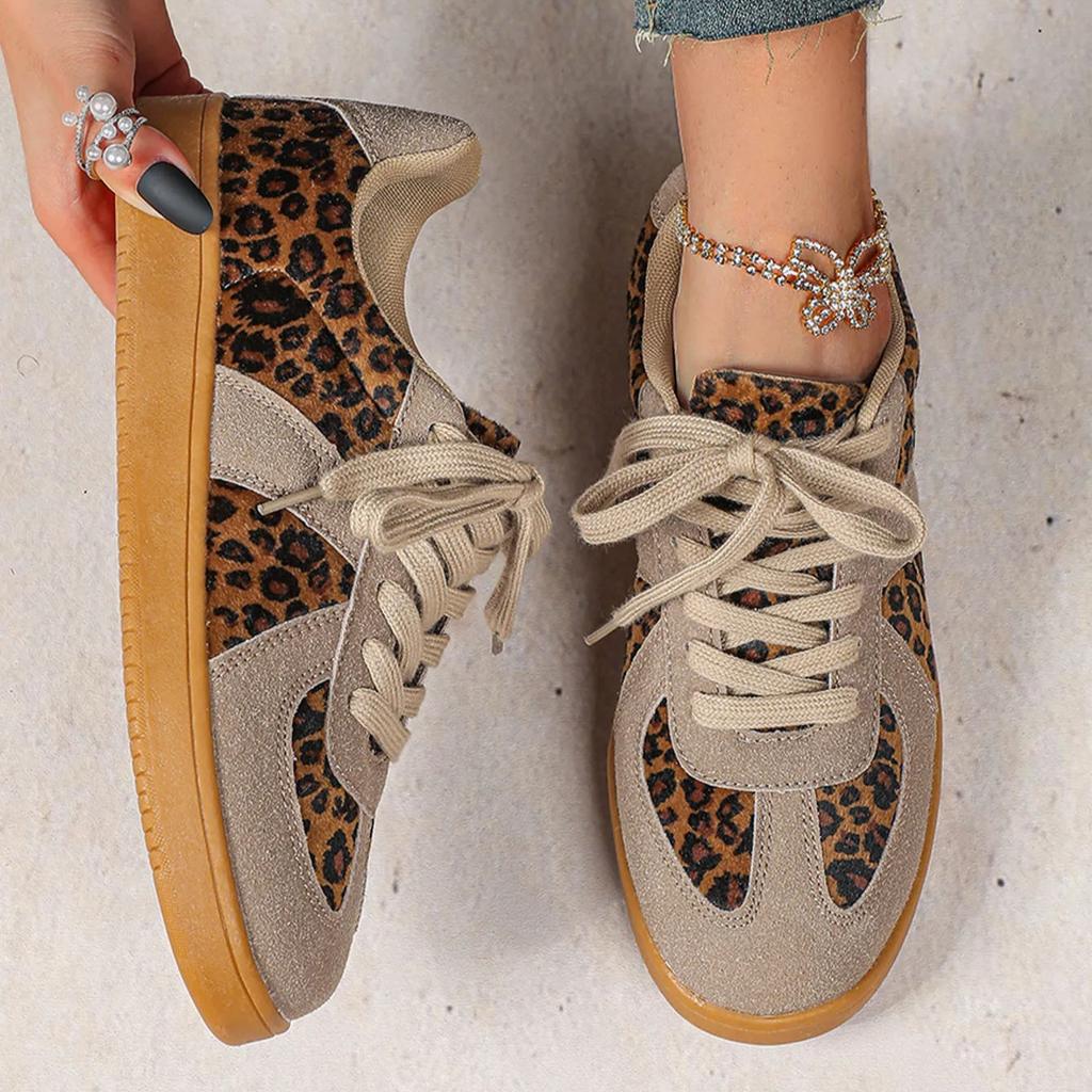 Women Retro Sneakers Versatile Leisure Shoes Men's Walking Jogging Shoes Casual Sports Shoes  Ins Trendy PU Leather Flats