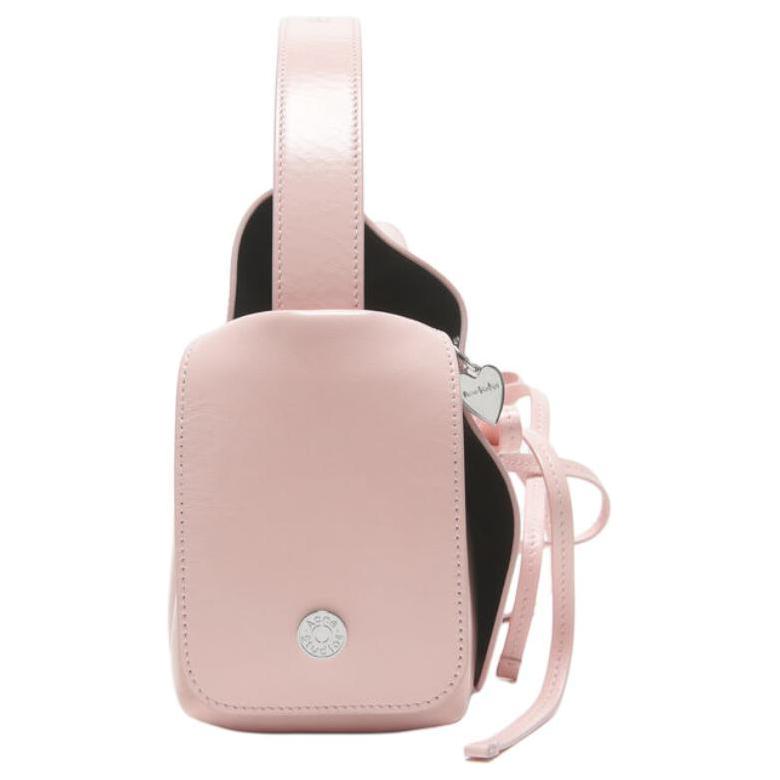 Acne Studios Knot Tie Studded Magnetic Closure Leather Tote Bag Women Handbags Pink A10432-AD5
