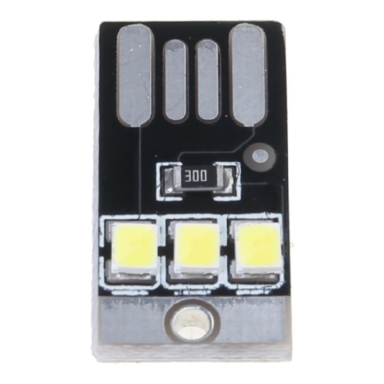 5Pcs LED Lamp 0.2W Reading Book Light USB Night Light Pocket Card LED Keychains Lamp