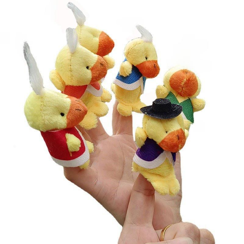 Finger Plush Puppet Set With Soft Short Plush For Toddler Early Education Doll