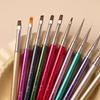 Nail Uv Gel Nail Brush Liner Diy Painting Pen Manicure Metal Drawing Brush For Nail Art Design Nails Tip Display Painting Tool