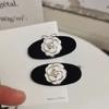 Vintage Camellia Mini Clip French Flocking Small Edge Hairpin Plant Flower Hairpin Korean Girls Hairpin Accessories