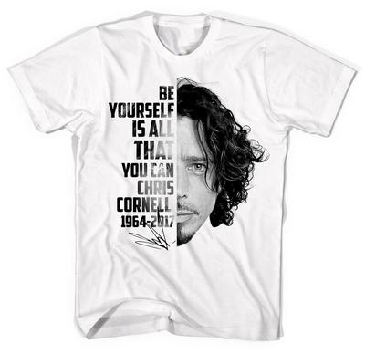 Chris Cornell Singer White T-Shirt Short Sleeve Retro Size S-4XL DO316 Unisex T-Shirt