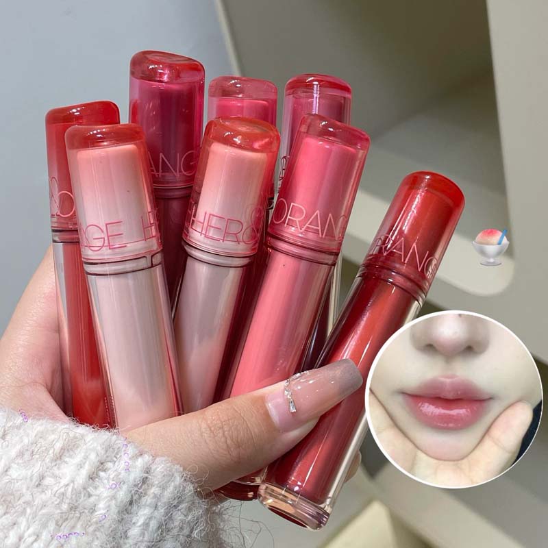 Rosa Speil Krystall Lipgloss Sminke Vann Glass Lipglans Plumping Vanntett Gelé Leppetint Leppestift Fuktighetsgivende Skjønnhet Lepper