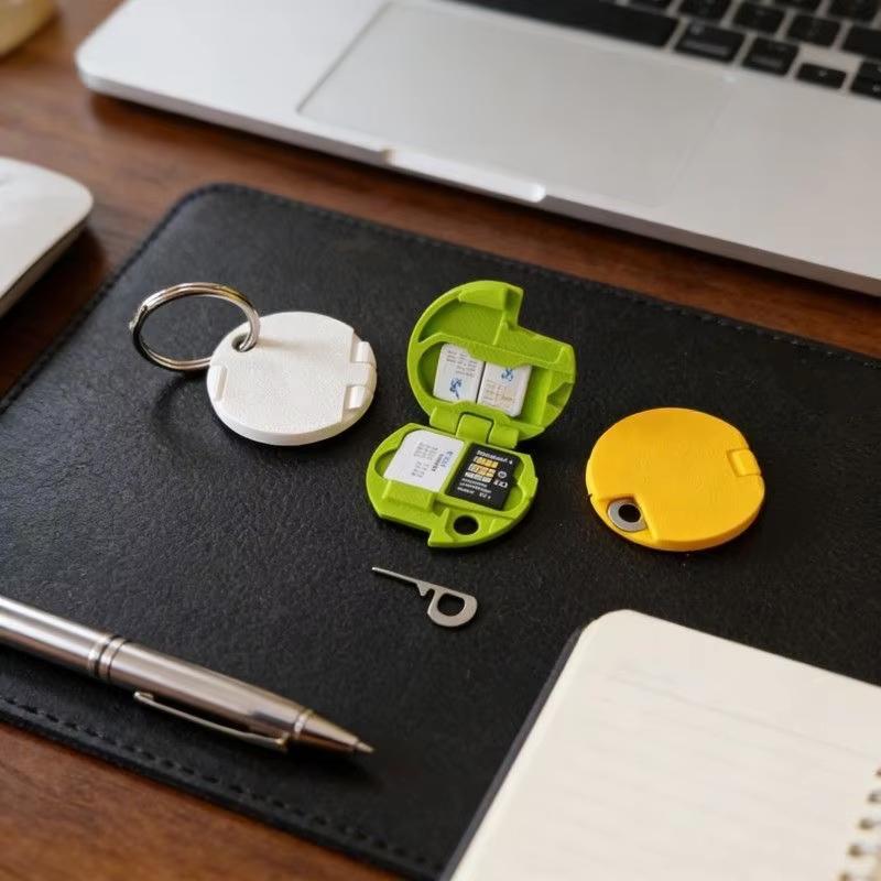 3D Printed Sim & Tf Card Holder, Portable Memory Card Storage Case With Eject Pin,Shockproof Holder For Storage Card For Travel