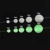 200pcs Round Soft Rubber Luminous Fishing Space Beads Glow Fluorescent In Dark 4-12mm More Size Choose Fishing Lure Bead Tools