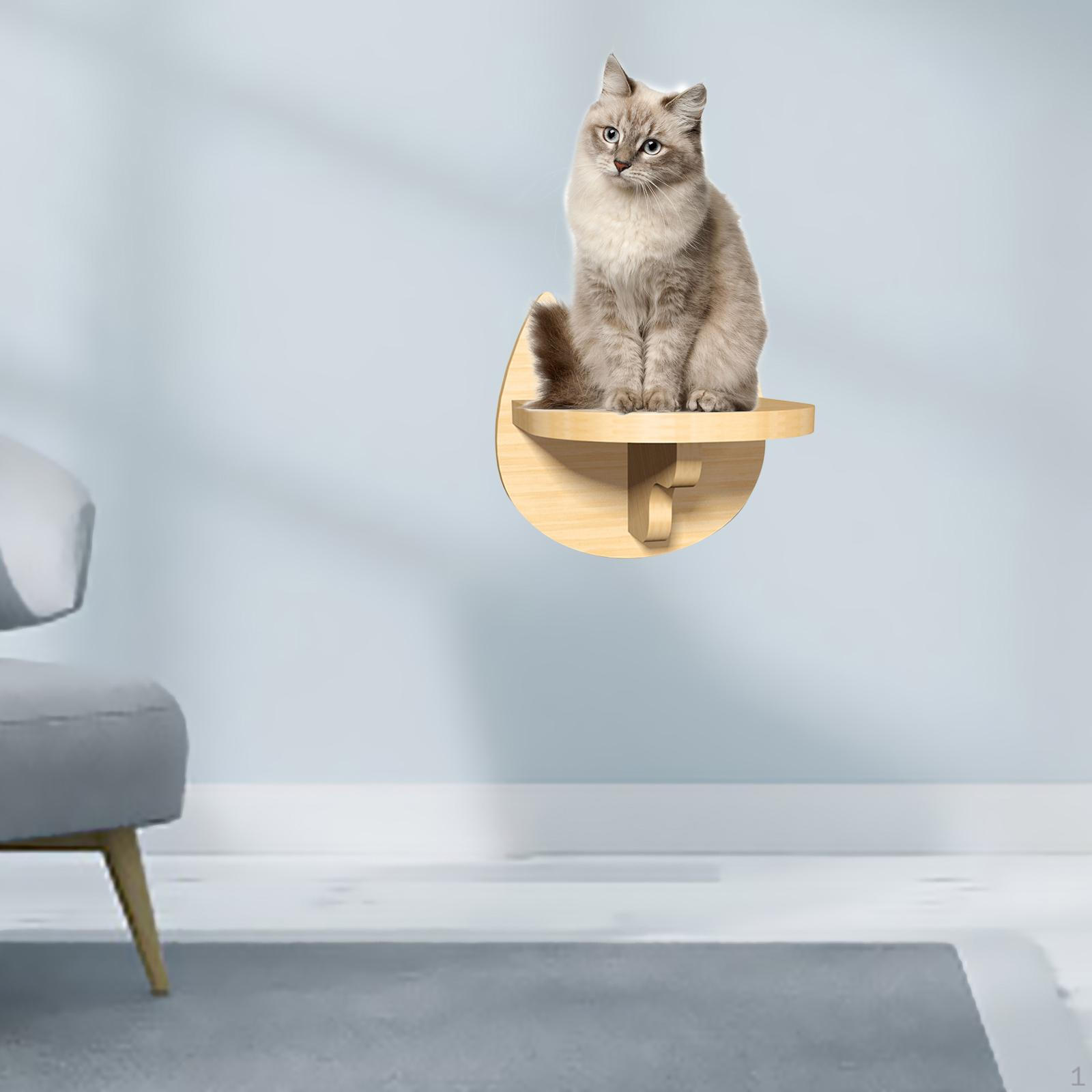 Полка-лежанка для лазания кошек Прочные полки Деревянные для отдыха Cat