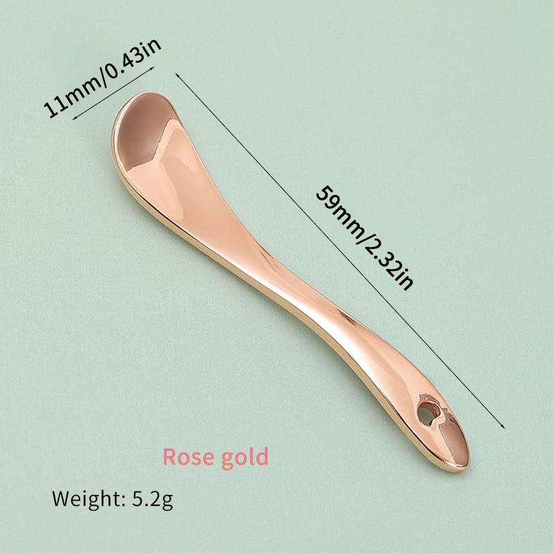 Hot Sale Metal Cosmetic Skincare Spatula,Mini Mask Facial Reusable Scoop,Makeup Beauty Spoons For Cream,Lotions,Moisturizer