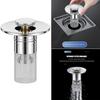 Stainless Steel Pop Up Drain Filter Hair Trap Washbasin Bounce Core  Bathroom Accessory