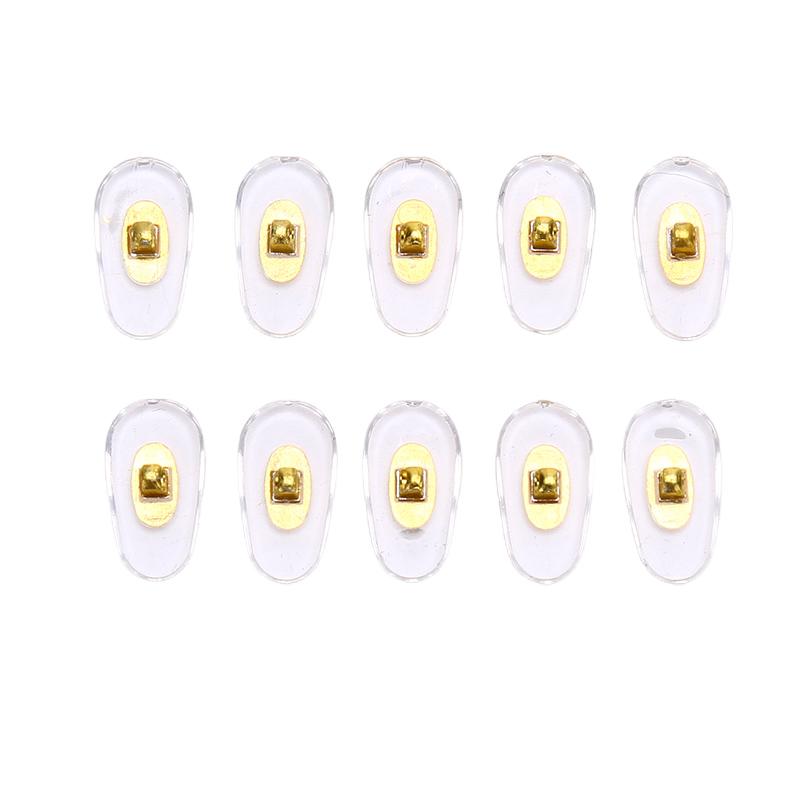 

10 пар силиконовых противоскользящих носовых упоров для очков, аксессуары для очков золотой