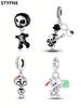 Charms Plata Halloween Skull Music Beads Charm Copper Plated Fit Charm Copperoriginal Bracelet For Jewelry Making Diy Charm