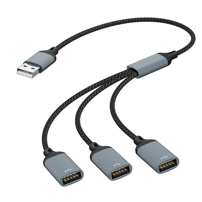 USB Type C to USB 2.0 Adapter Type C Male to 3 USB 2.0 Female Adapter Type C OTG Cable Connector for Laptop Computer