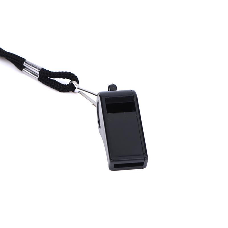 2/5/10Pcs High Quality Black Whistle For Sports Football Basketball Referee Training Outdoor Survival Whistle With Lanyard