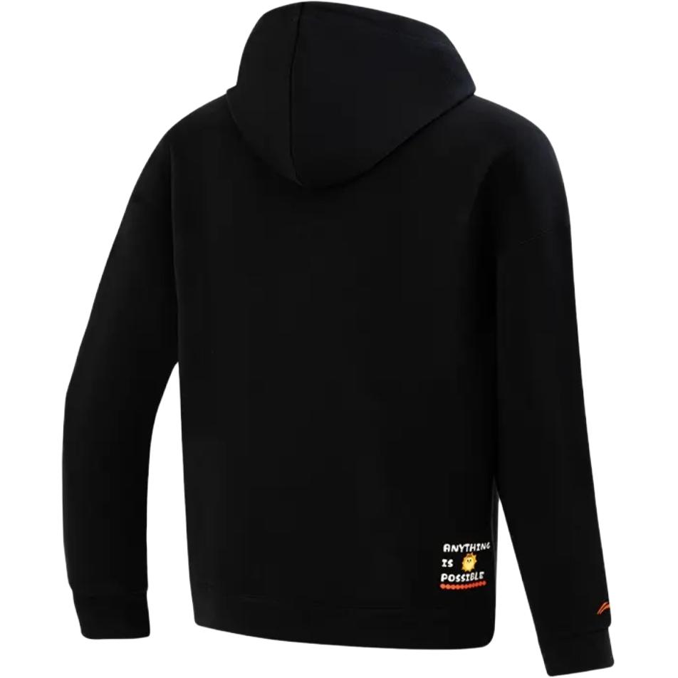 Li-Ning Comfortable Casual Minimalist Hoodie Unisex hoodies Black AWDUJ31-1