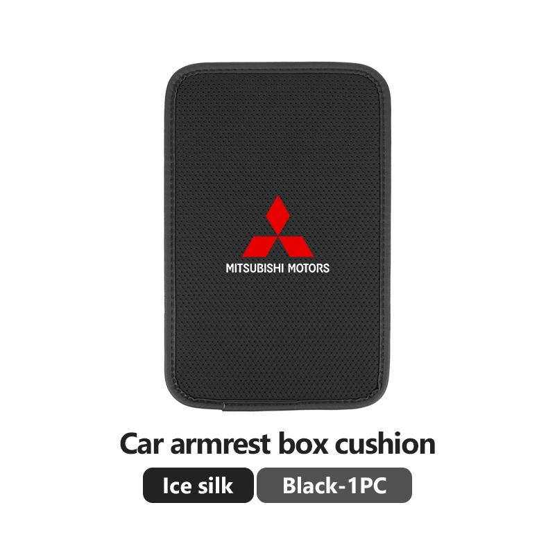 For Mitsubishi Car Armrest Box Pad Leather/Ice Silk Cushion Protector Elbow Support Accessories Outlander Lancer Eclipse Mirage
