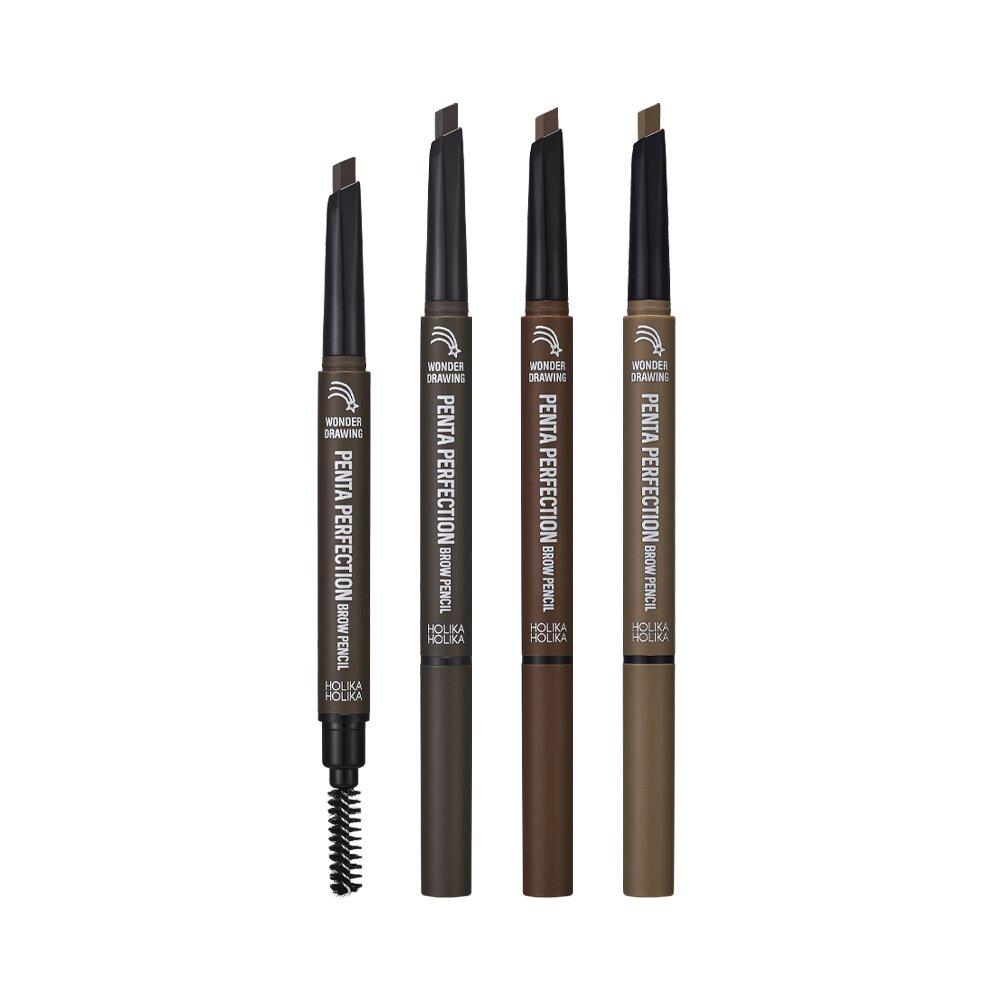 Holika Holika Wonder Drawing Penta Perfection Карандаш для бровей #01 Dark Brown
