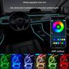 1/2/3/4/5M Auto-Innenraum RGB LED Lichtleiste Umgebungs Neon Unsichtbares Licht USB Glasfaser Atmosphäre Lampe Unterstützung APP Steuerung