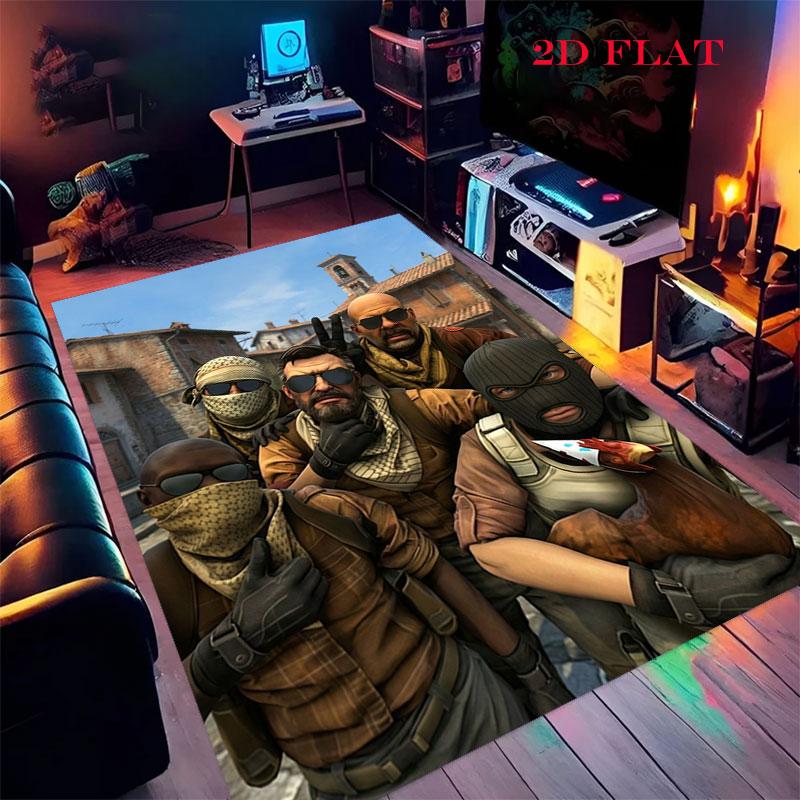 Counter-Strike 2 poster Carpet Rug for Living Room Bedroom Home Sofa Decoration,Kids play Nonslip Floor Mat