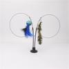 Suction cup cat teaser stick feather kitten self-hi rod to relieve boredom cat pet toy with replacement headband bell cat supplies
