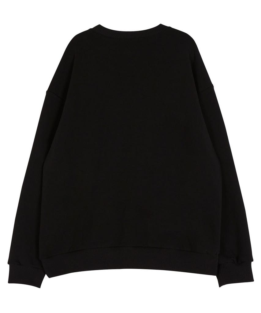 ASTRAL PROJECTION Lovely Pets Waffle Terry Sweatshirt_Black